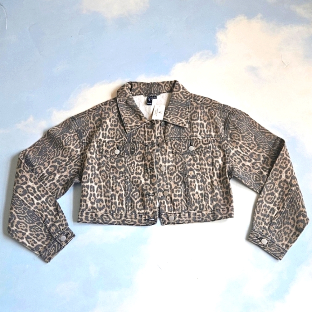Windsor Leopard Print Denim Jacket